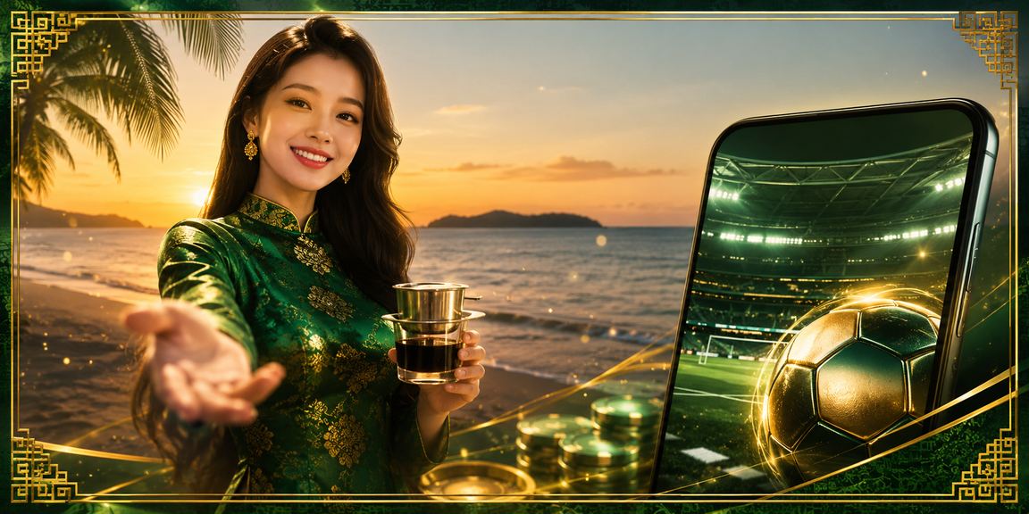 Người chơi Việt Nam tham gia cá cược casino trực tuyến với thiết bị di động tại một quán cà phê